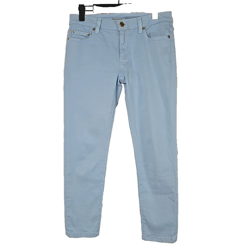 Michael Kors Light Blue Denim Izzy Skinny Jeans Size 2  (25